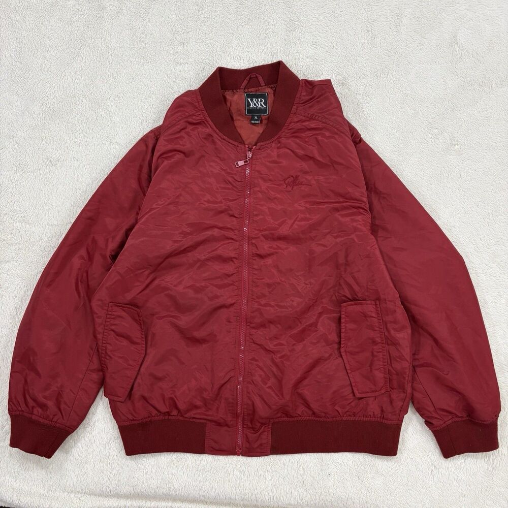 Young and Reckless Loose Fit Bomber Jacket Mens Extra Large Red Water Resistant